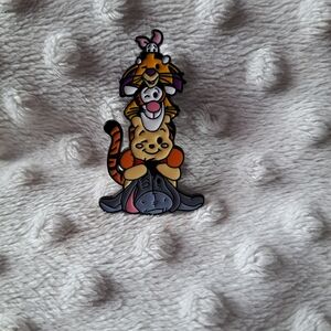 Winnie the Pooh & Friends Stacked Enamel Pin – Tigger, Eeyore, Piglet, and Pooh